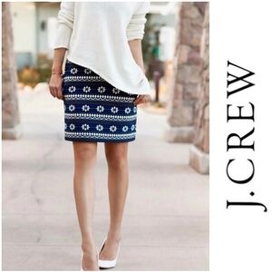 J. Crew Floral Jaquard Skirt